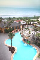 2 outdoor pools, open 7:00 AM to 9:00 PM, pool umbrellas, sun loungers