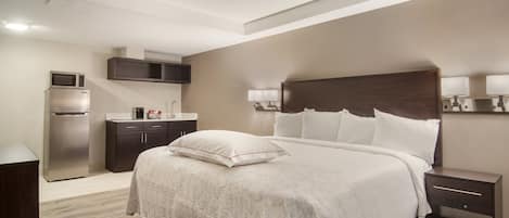 Desk, blackout curtains, free WiFi, bed sheets
