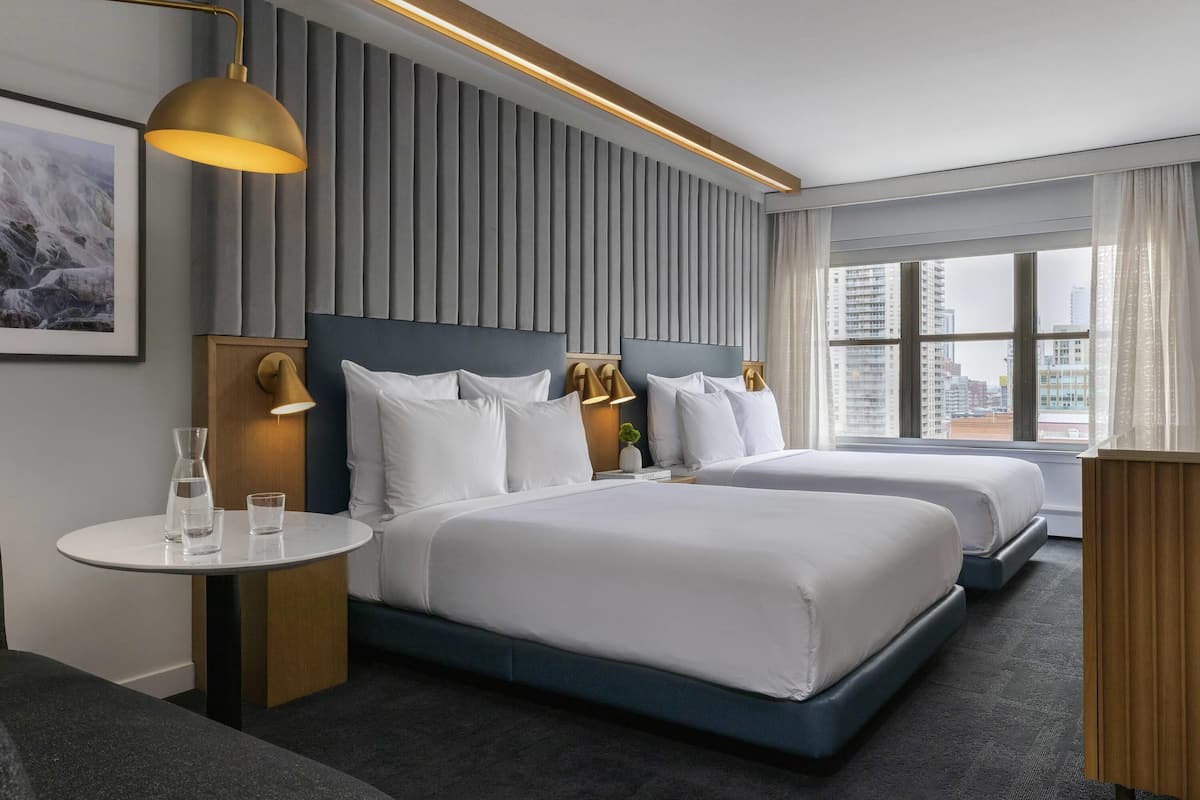 Room, 2 Queen Beds (Mobility/Hearing Accessible, Tub) | Premium bedding, in-room safe, desk, blackout curtains