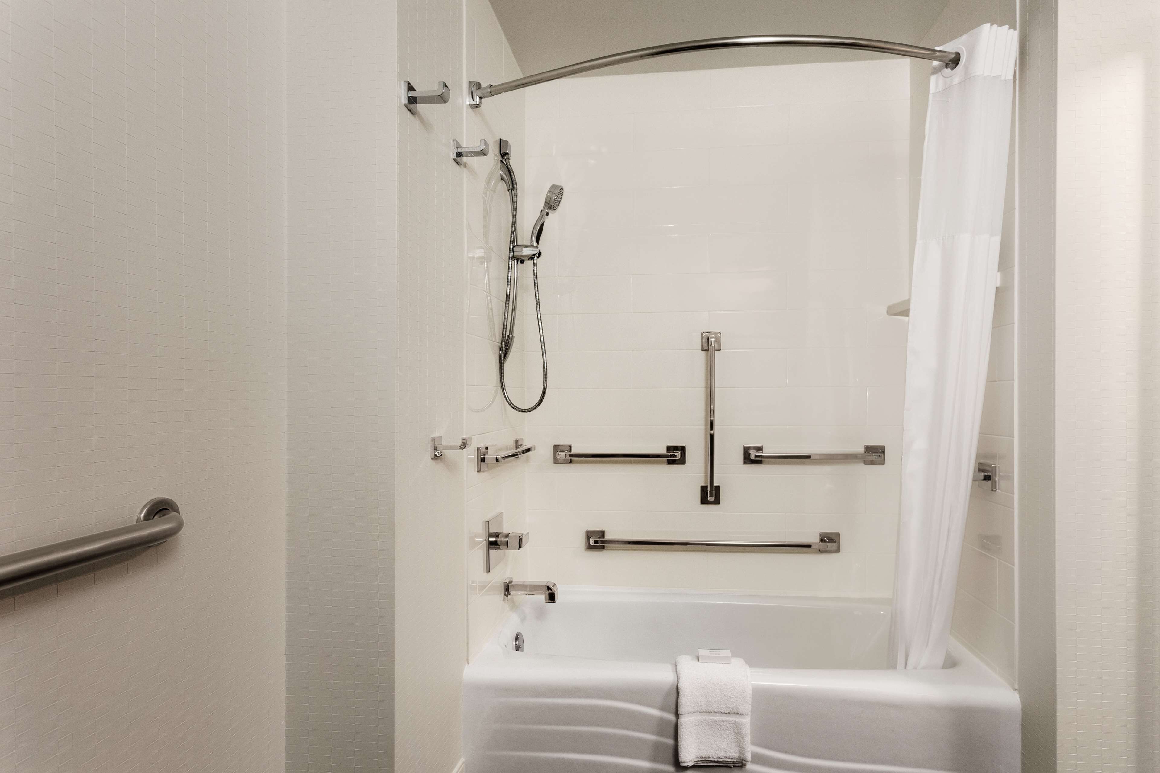 free toiletries, hair dryer, bathrobes, towels