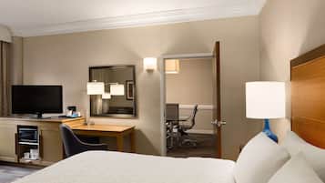 Desk, laptop workspace, blackout curtains, soundproofing