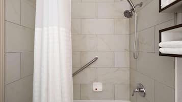 Bathtub, hair dryer, towels