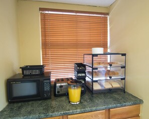 Free daily on-the-go breakfast 