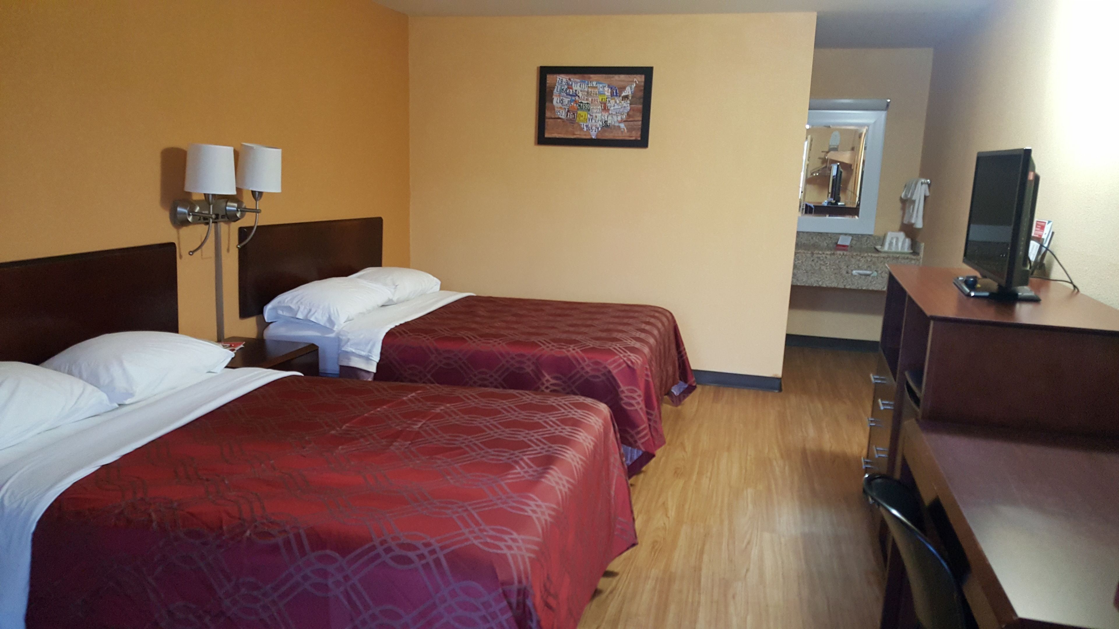 Desk, free WiFi, bed sheets