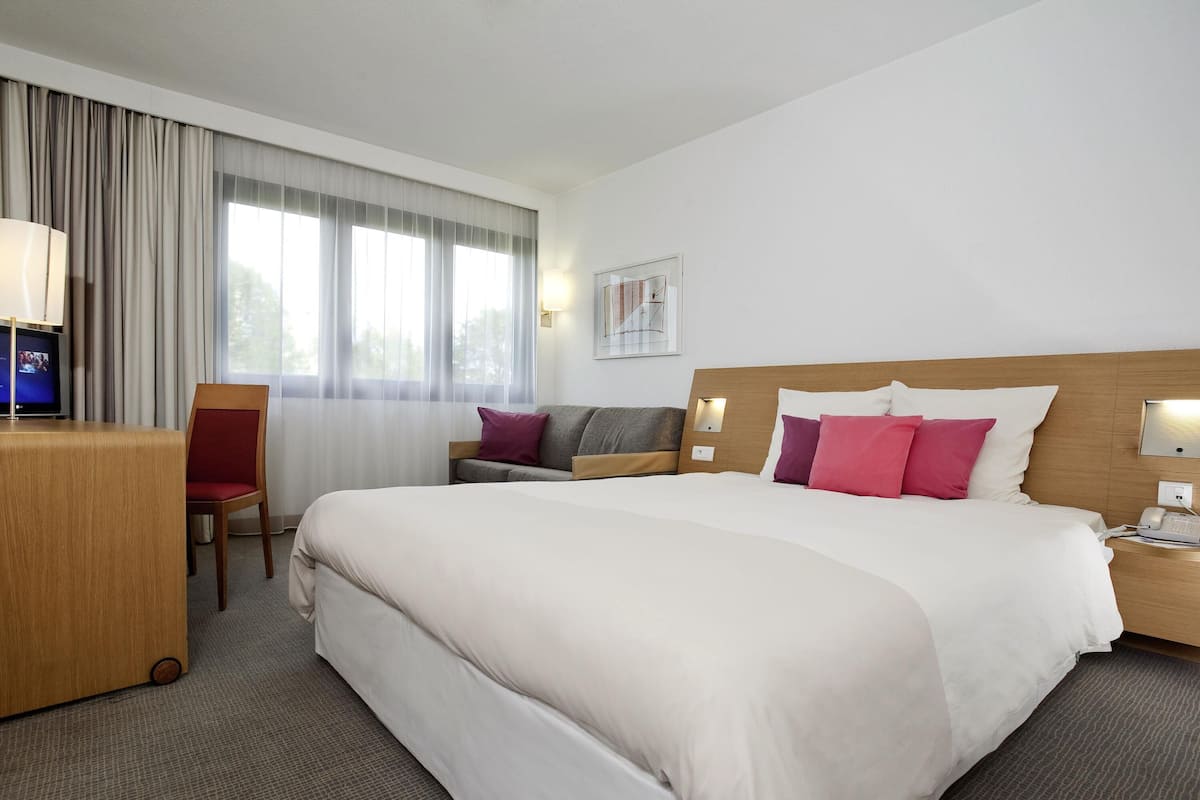 Kahden hengen standard-huone, 1 parisänky ja vuodesohva | Minibaari, tallelokero huoneessa, työpöytä, pimennysverhot