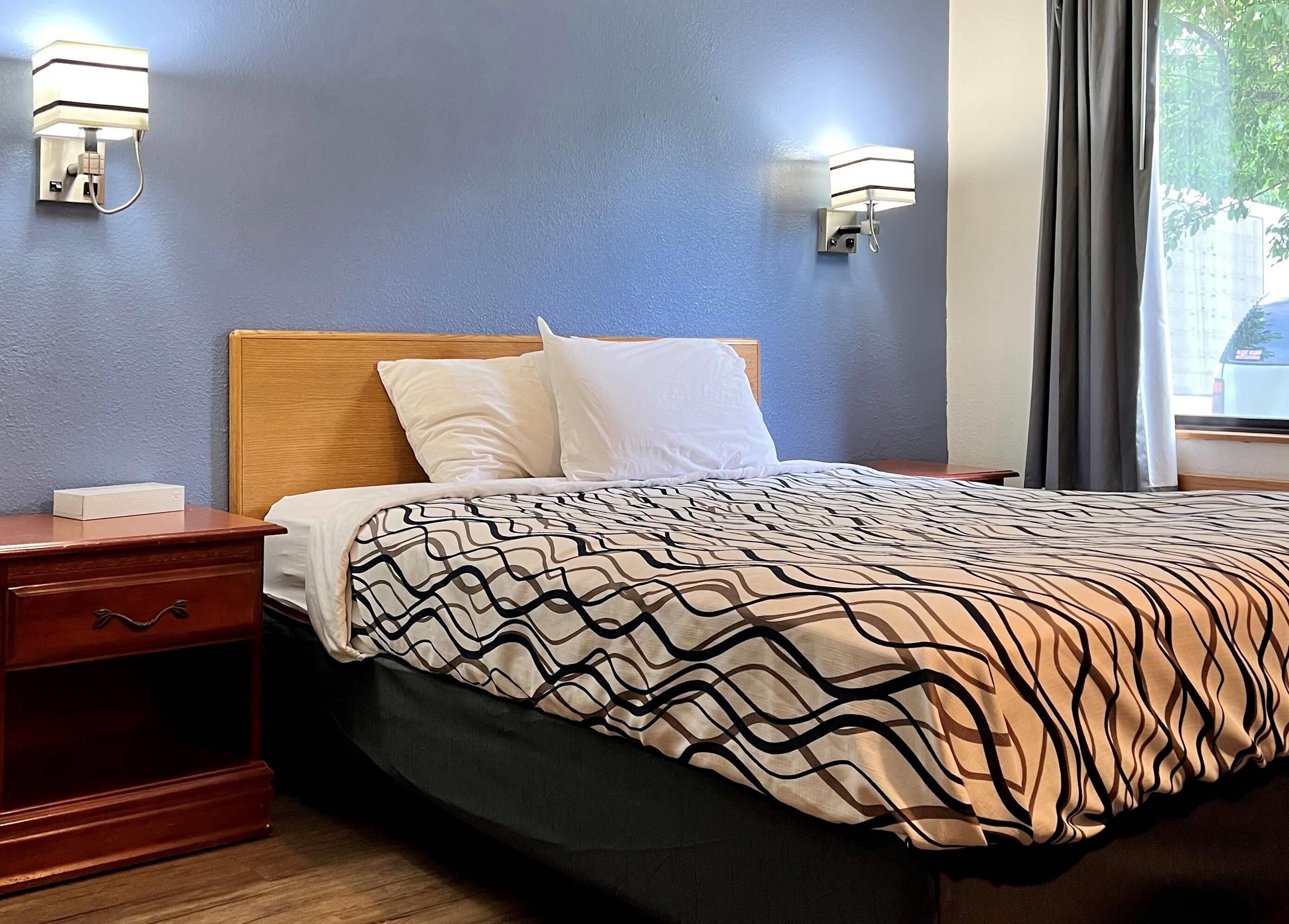 Pillow-top beds, desk, laptop workspace, iron/ironing board