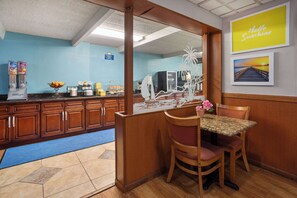 Welcome to our lobby, where guests can check in and relax in a clean and welcoming space.