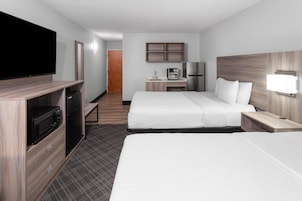 Suite, 2 Queen Beds, Non Smoking, Kitchenette | Pillowtop beds, desk, laptop workspace, iron/ironing board