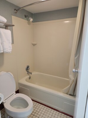 Ducha y bañera combinadas y artículos de higiene personal gratuitos