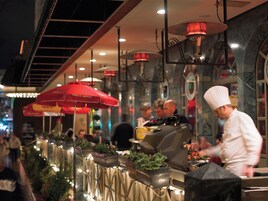 Breakfast, lunch and dinner served