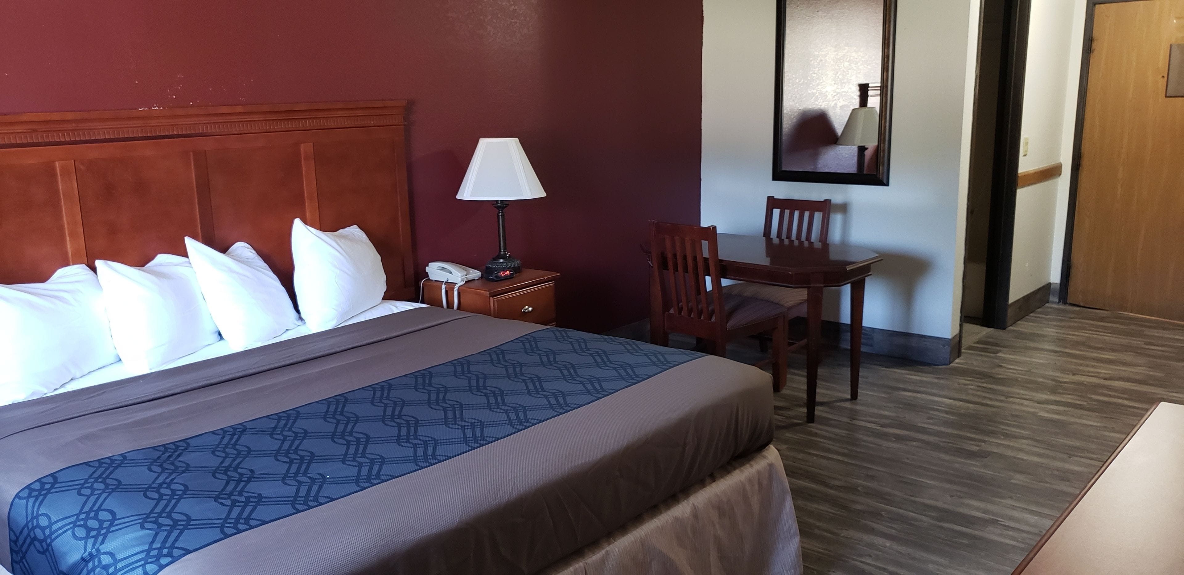 desk, blackout curtains, iron/ironing board, free wifi