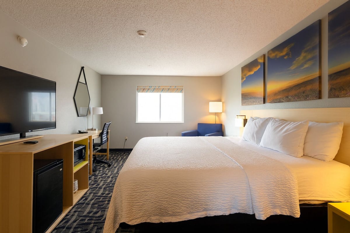 Room, 1 King Bed, Non Smoking | Desk, blackout curtains, iron/ironing board, cots/infant beds