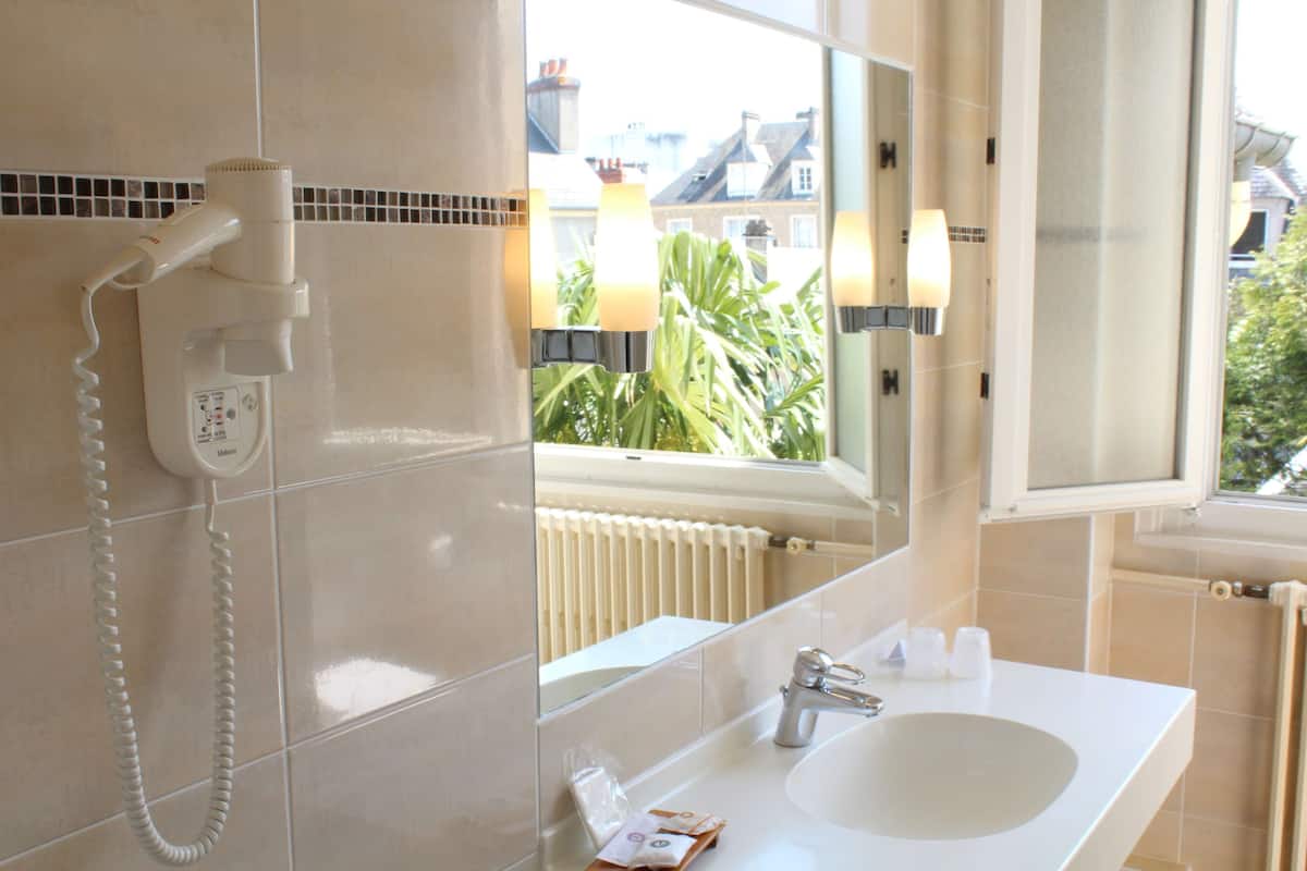 free toiletries, hair dryer, towels, soap