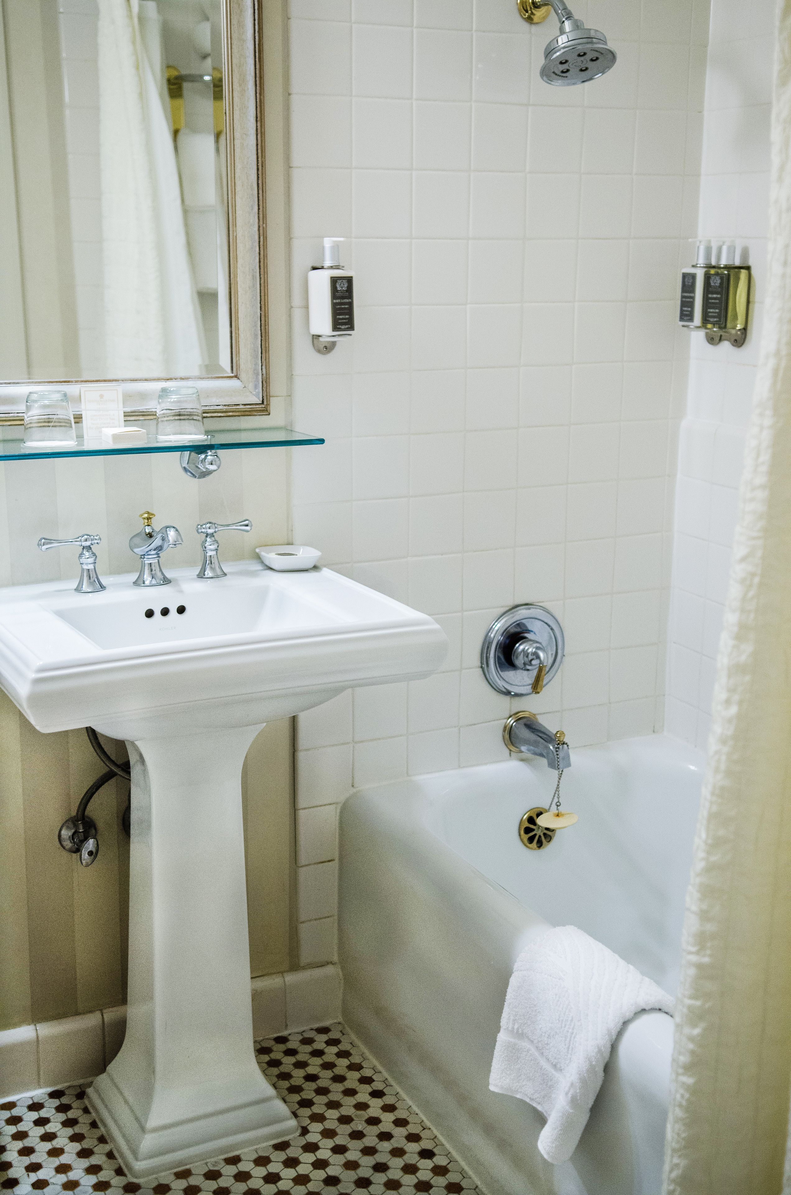 shower, designer toiletries, hair dryer, bathrobes