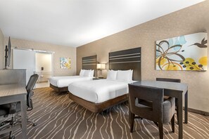 Standard Room, 2 Queen Beds, Accessible, Refrigerator & Microwave (Walk-in Shower) | Desk, laptop workspace, iron/ironing board, free cribs/infant beds - Best Western Plus Park Place Inn - Mini Suites (Anaheim)
