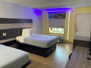 Standard Double Room, 2 Double Beds, Non Smoking | 1 bedroom, desk, iron/ironing board, free WiFi