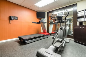 Stay active on your travels with a fully equipped fitness center featuring treadmills, ellipticals, and stationary bikes.