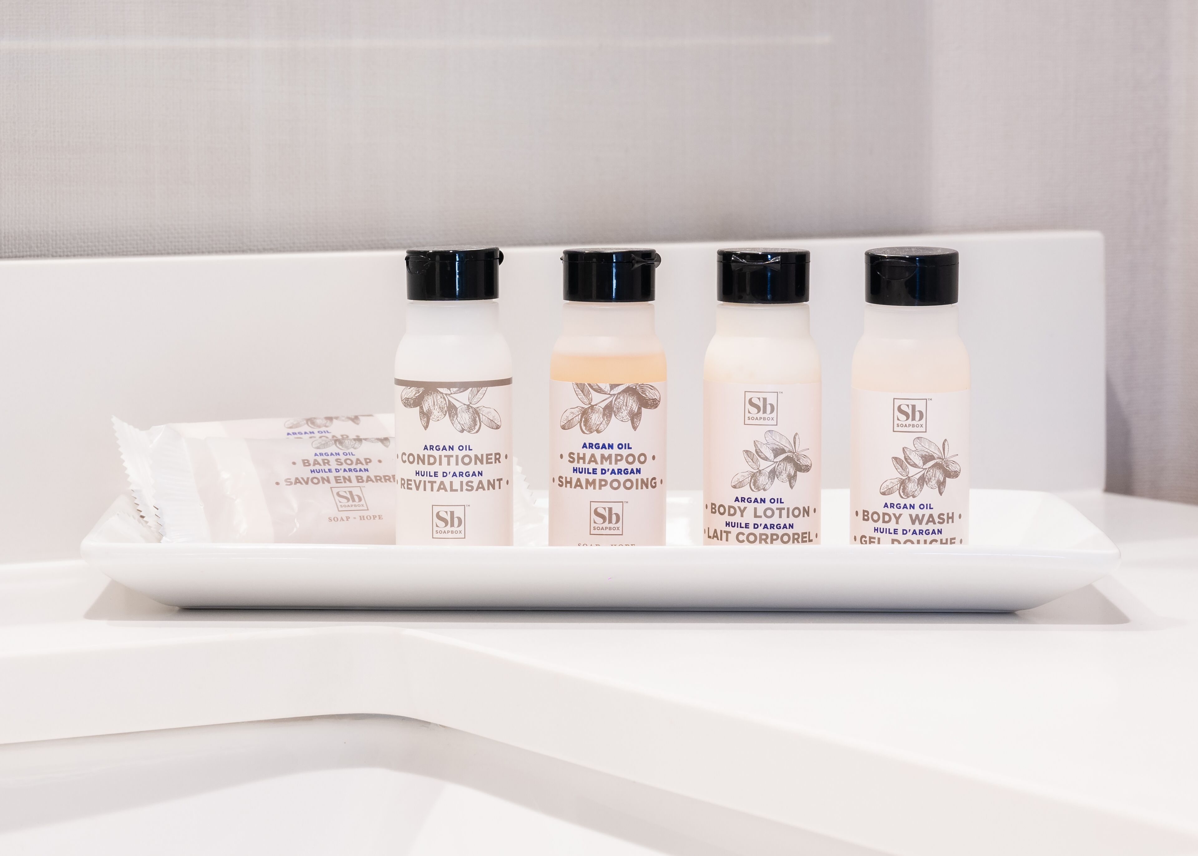 combined shower/bathtub, hair dryer, towels, soap