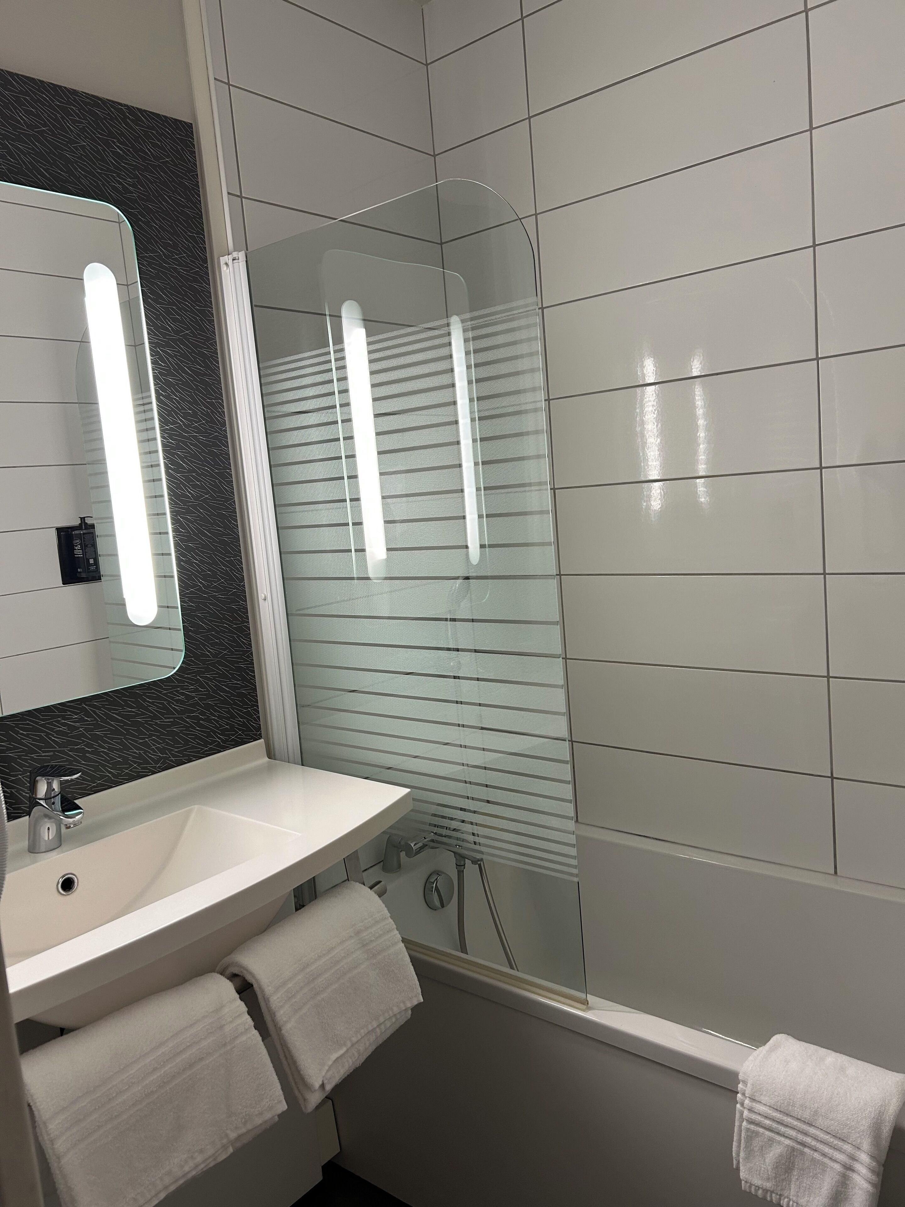 standard room, 1 double bed with sofa bed | bathroom | eco-friendly toiletries, hair dryer, towels