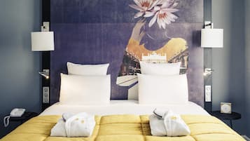 Privilege, Chambre, 1 très grand lit et 1 canapé-lit | Literie de qualité supérieure, surmatelas