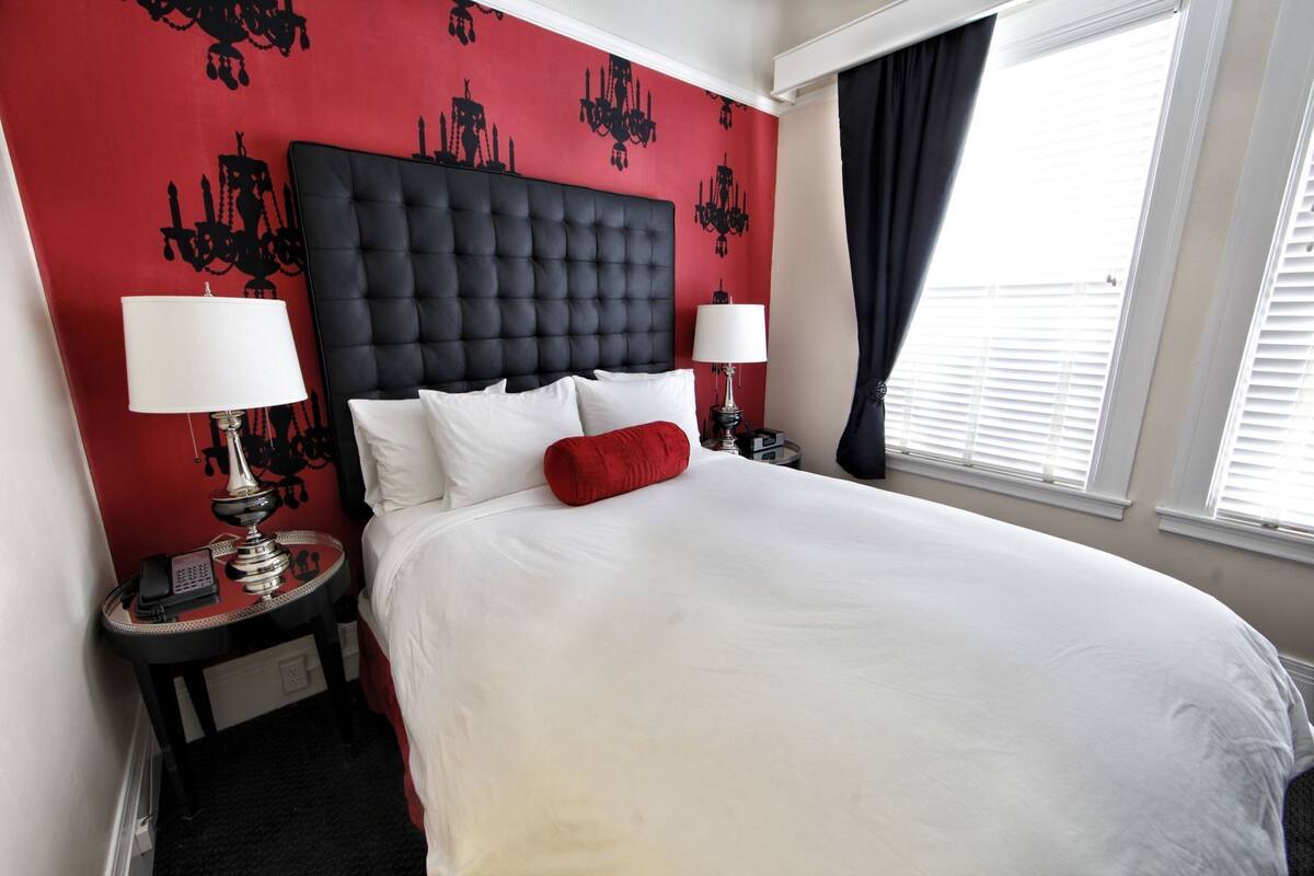 Hypo-allergenic bedding, down duvets, pillow-top beds, in-room safe