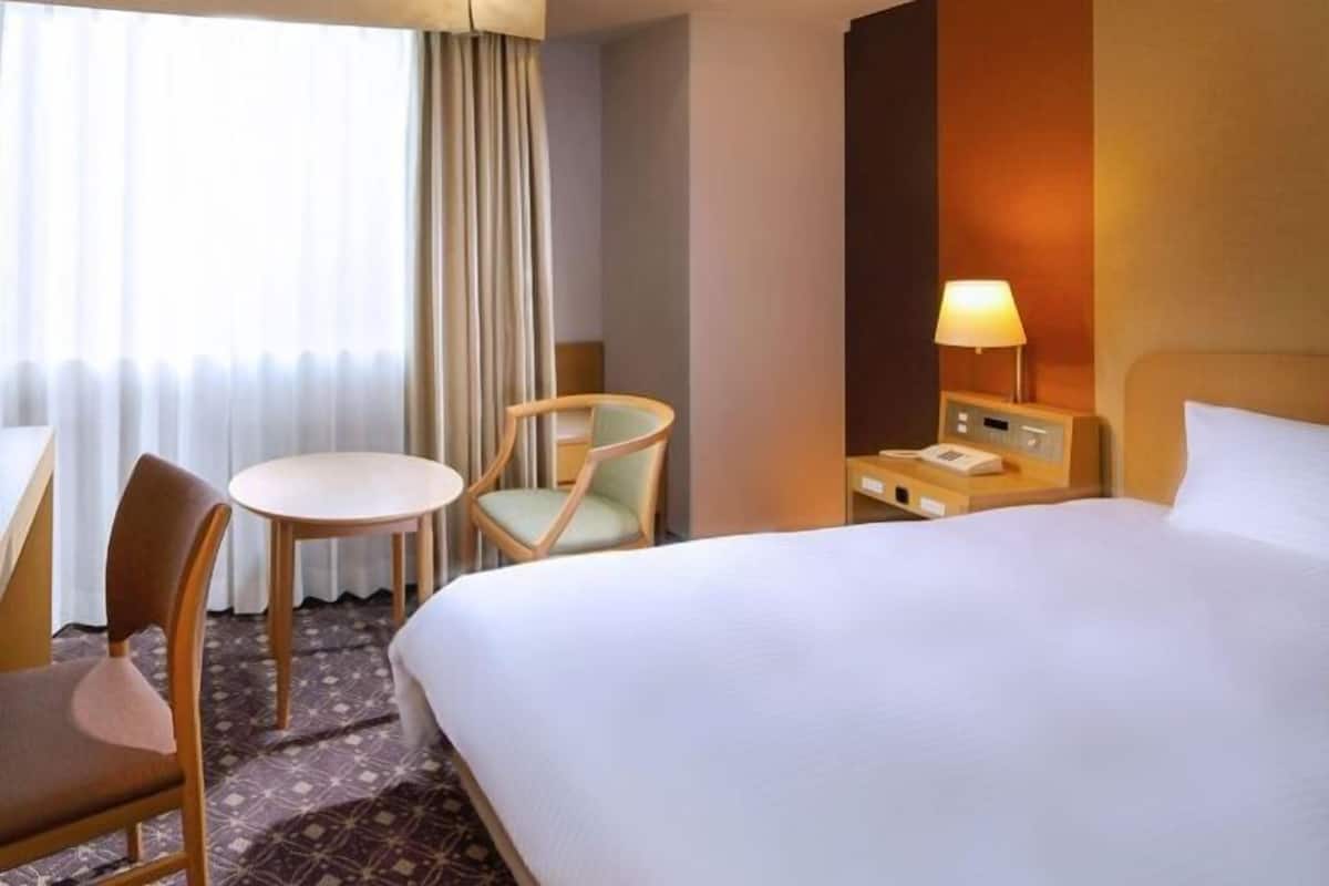 Down duvets, laptop workspace, blackout curtains, free WiFi