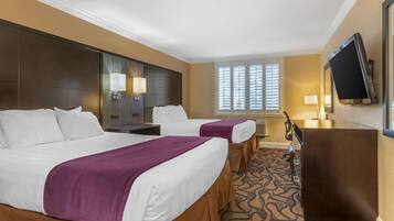 Standard Room, 2 Queen Beds, Non Smoking, Refrigerator & Microwave | Pillowtop beds, desk, laptop workspace, iron/ironing board