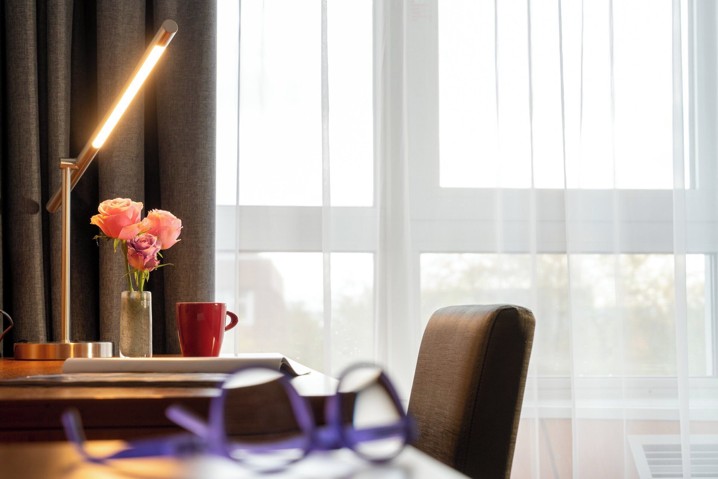 comfort single room | hypo-allergenic bedding, in-room safe, desk, blackout curtains