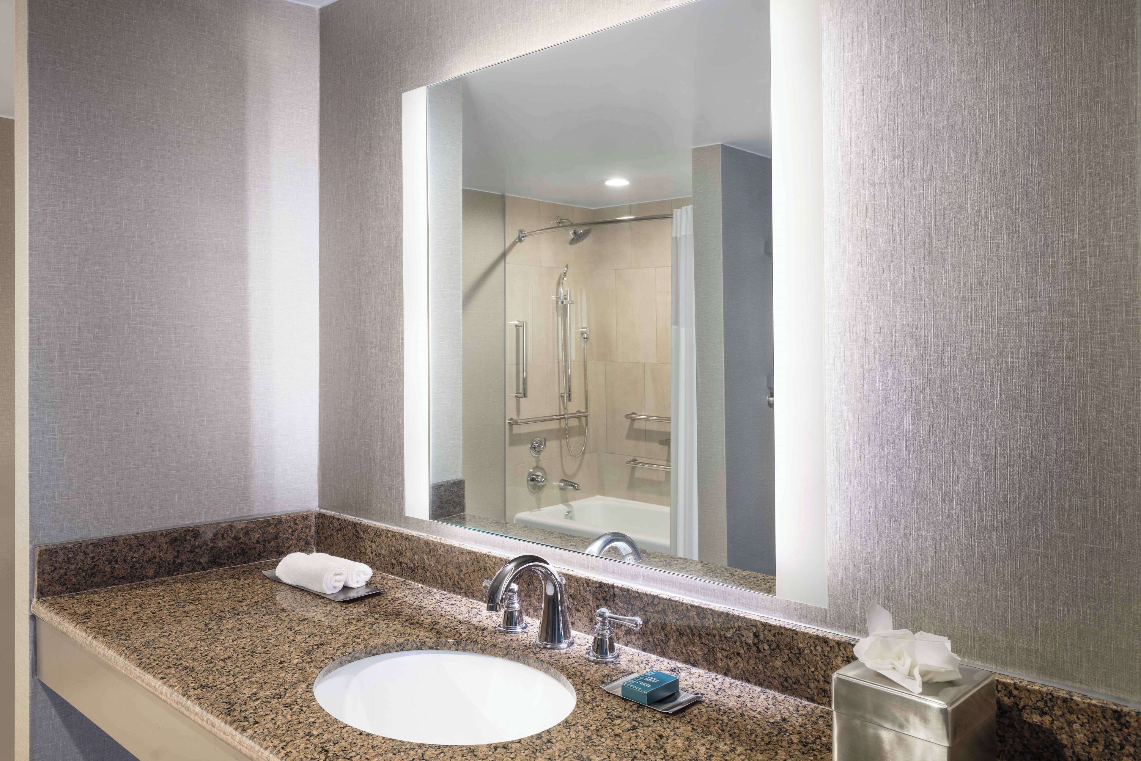 free toiletries, hair dryer, towels