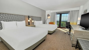 Premium bedding, desk, soundproofing, iron/ironing board