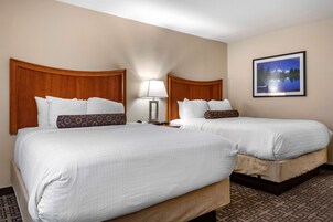 Premium bedding, pillowtop beds, iron/ironing board