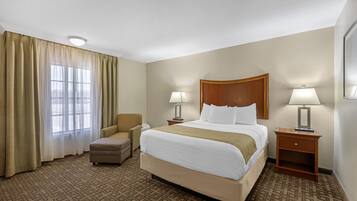 Premium bedding, pillowtop beds, laptop workspace, iron/ironing board