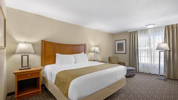 Premium bedding, pillowtop beds, laptop workspace, iron/ironing board