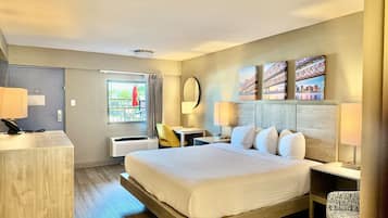 Desk, blackout curtains, iron/ironing board, free cots/infant beds