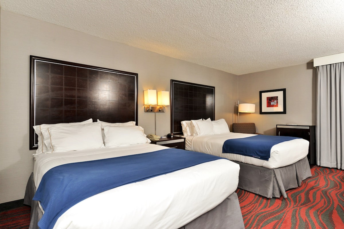 standard room, 2 queen beds | 1 bedroom, desk, laptop workspace, blackout curtains