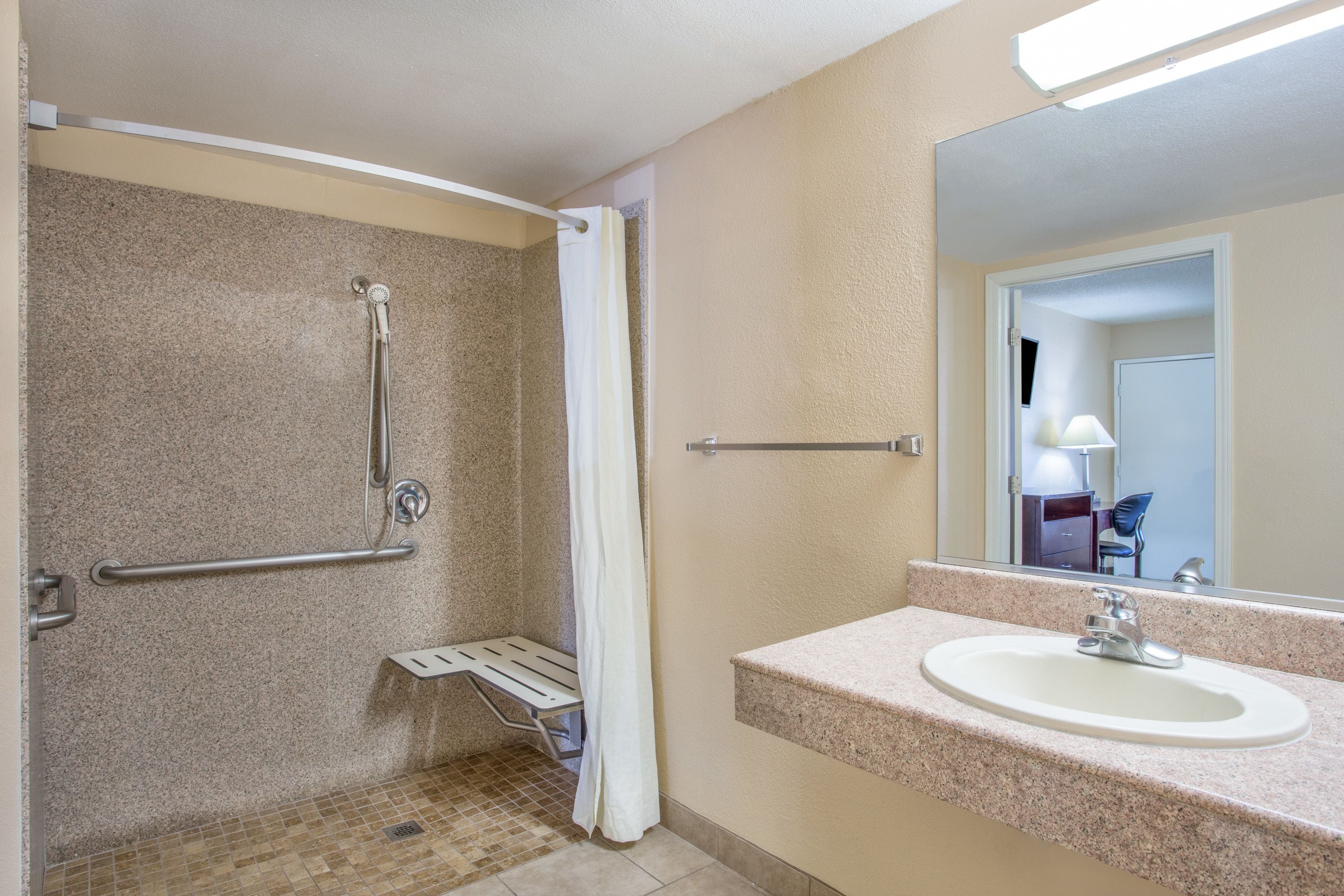 king room - disability access | bathroom | free toiletries, hair dryer, towels, soap