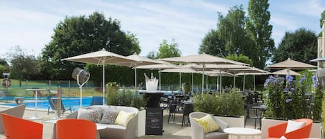 Breakfast, lunch, dinner served; French cuisine, pool views