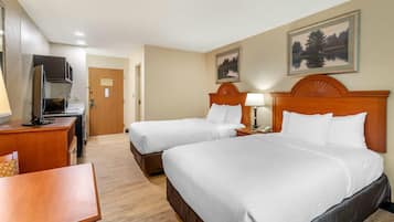 Room, 2 Double Beds, Non Smoking (Efficiency) | Desk, iron/ironing board, free cots/infant beds, free WiFi