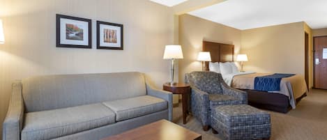 Suite, 1 King Bed with Sofa bed, Non Smoking | In-room safe, desk, laptop workspace, iron/ironing board