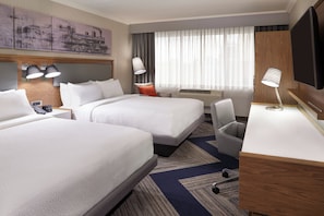 Room, 2 Queen Beds, Non Smoking, City View | Premium bedding, desk, blackout curtains, iron/ironing board