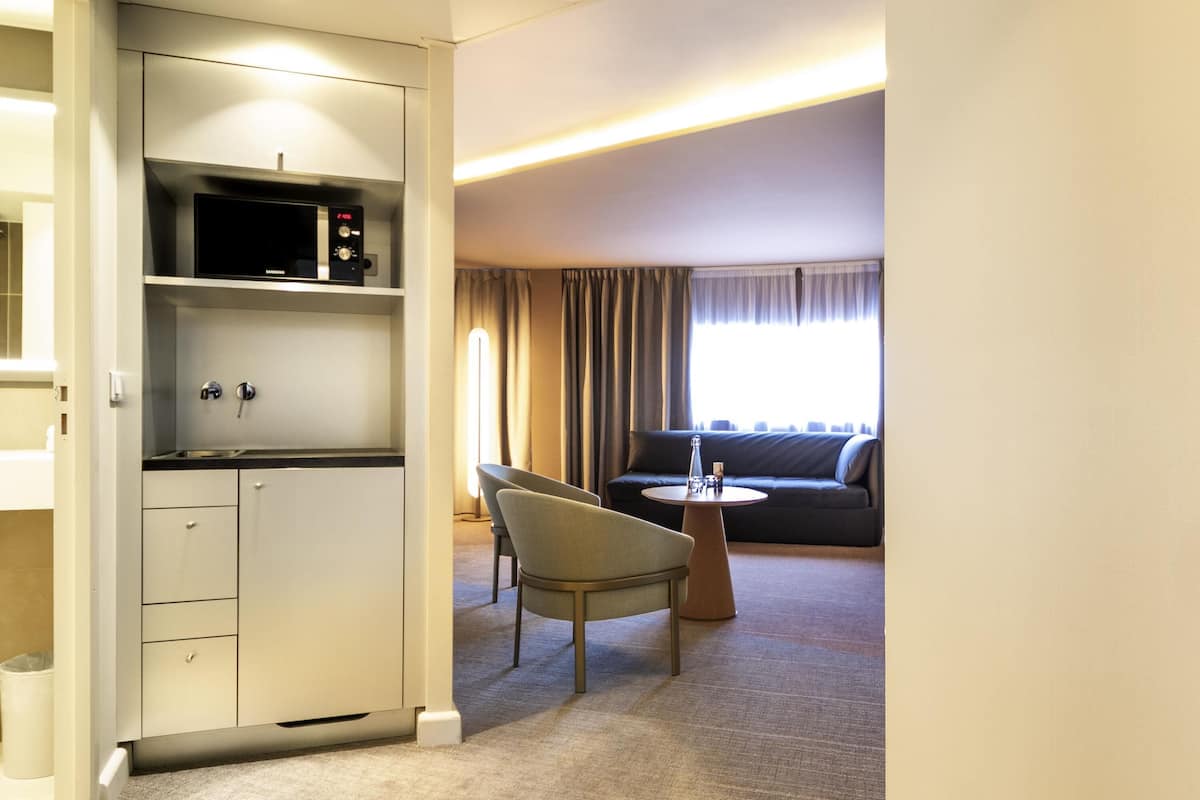 family suite, 1 double bed with sofa bed | premium bedding, in-room safe, desk, blackout curtains