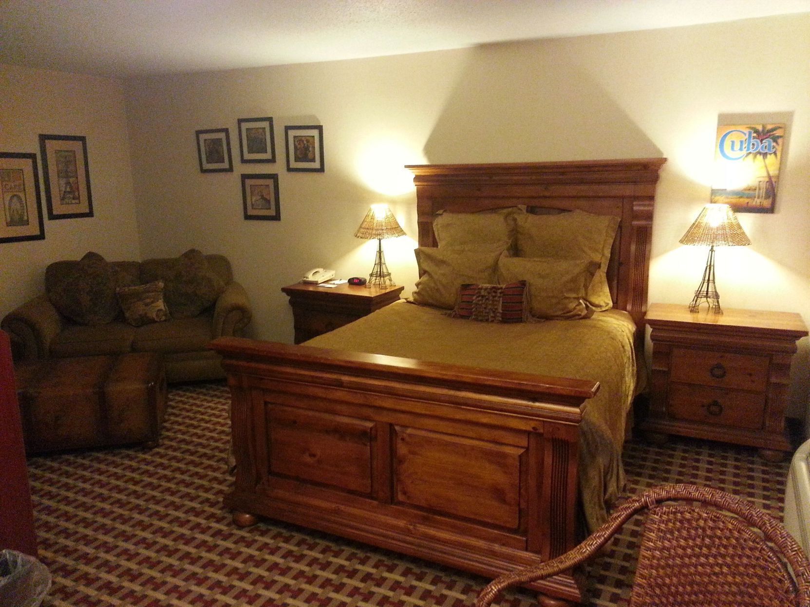 Premium bedding, blackout drapes, soundproofing, iron/ironing board