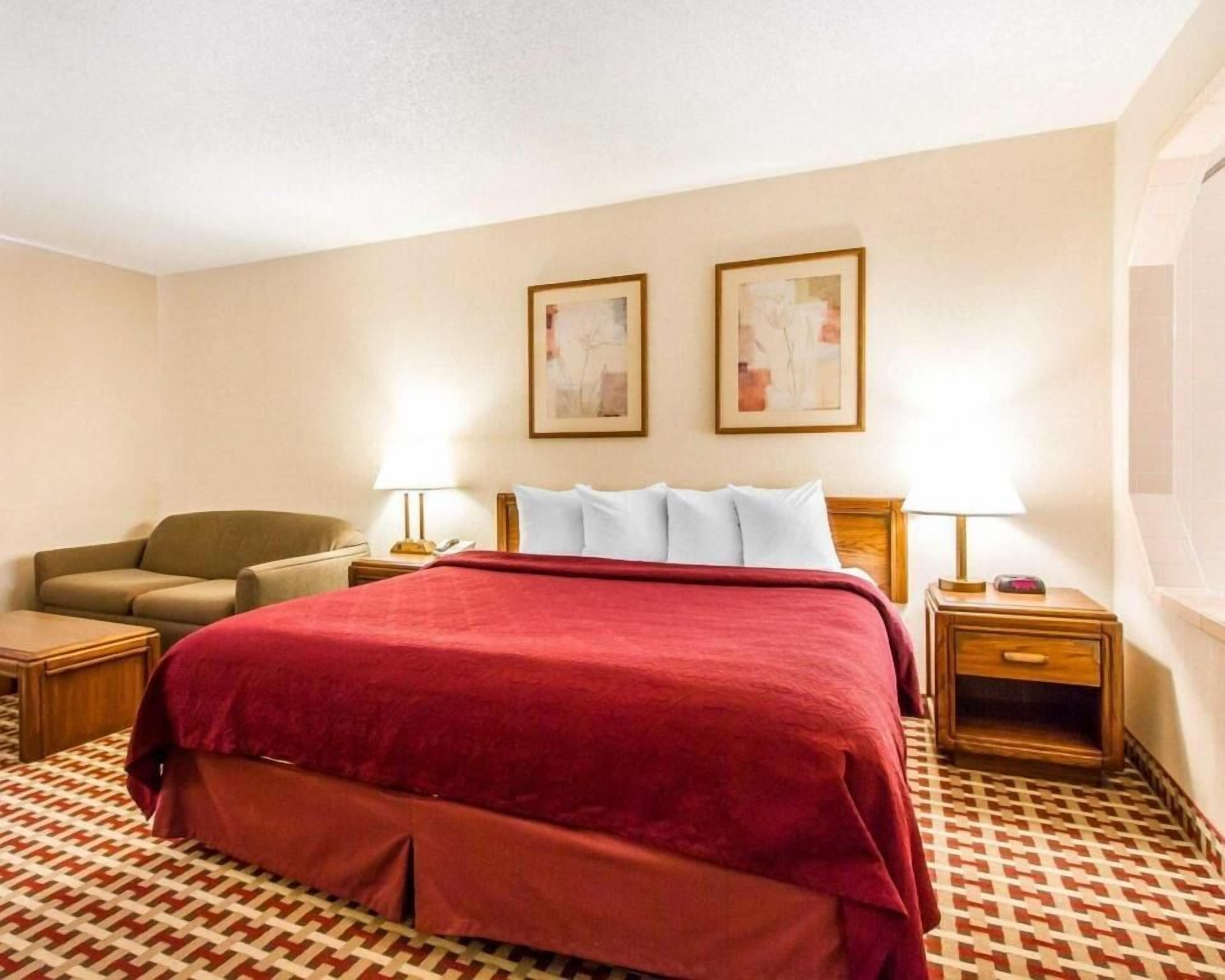 Premium bedding, blackout drapes, soundproofing, iron/ironing board