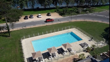 Indoor pool, seasonal outdoor pool