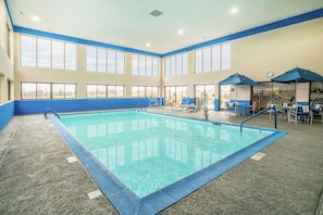 Indoor pool, open 6 AM to 11 PM, sun loungers