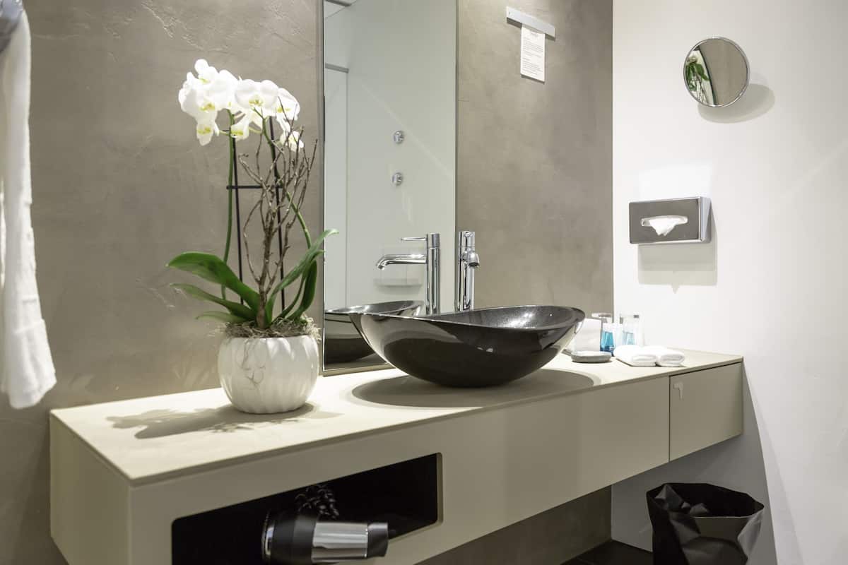 hypo-allergenic bedding, free minibar, in-room safe