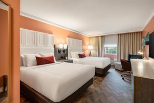 Standard Room, 2 Queen Beds, Non Smoking | Pillowtop beds, in-room safe, desk, laptop workspace