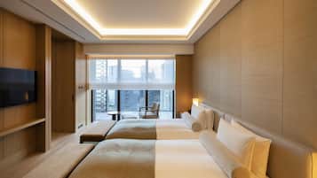 Literie hypoallergénique, couette en duvet d'oie, minibar