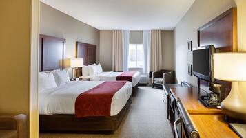 Suite, Multiple Beds, Accessible, Non Smoking | Desk, laptop workspace, blackout drapes, iron/ironing board