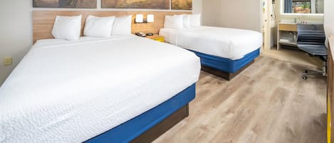 Desk, blackout drapes, iron/ironing board, free WiFi